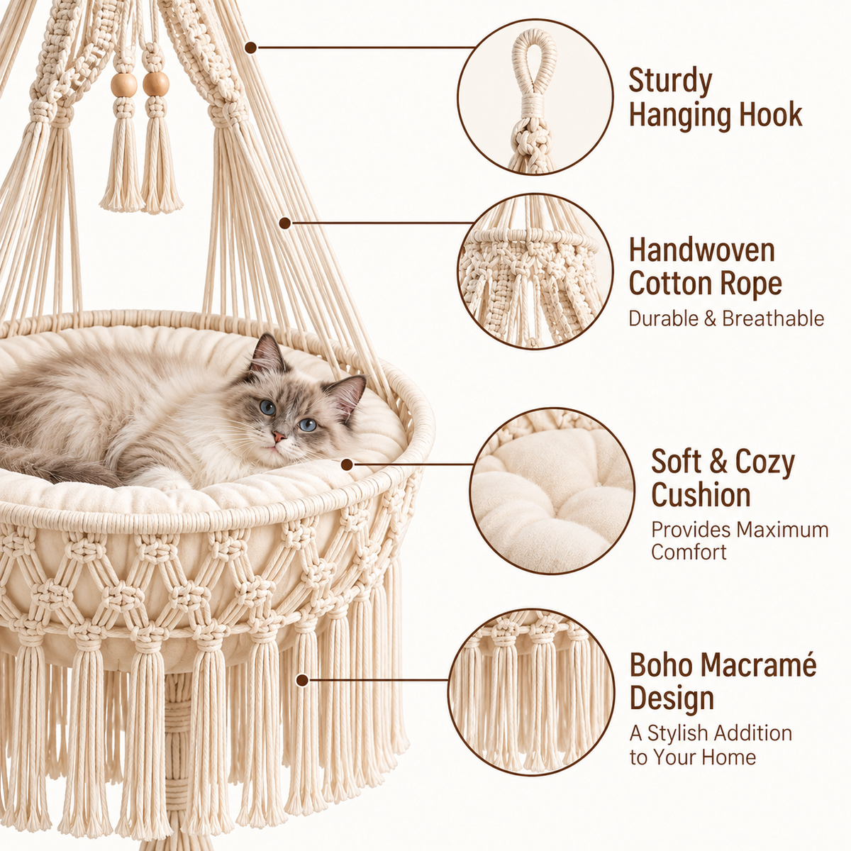 Cozy™  Handwoven Cat Bed